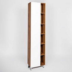 Viant Шкаф пенал Бостон 45 белый/дуб вотан – фотография-3